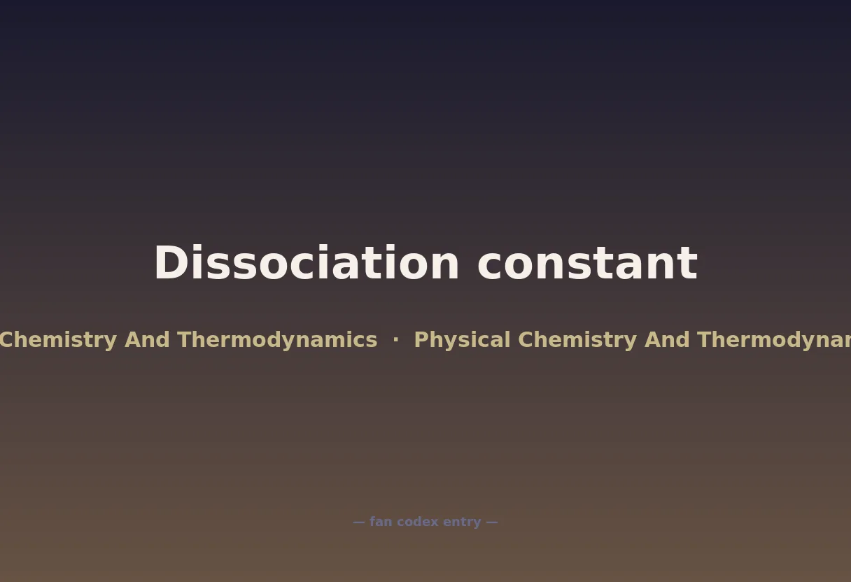 Dissociation constant