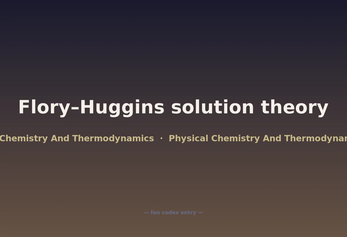 Flory–Huggins solution theory