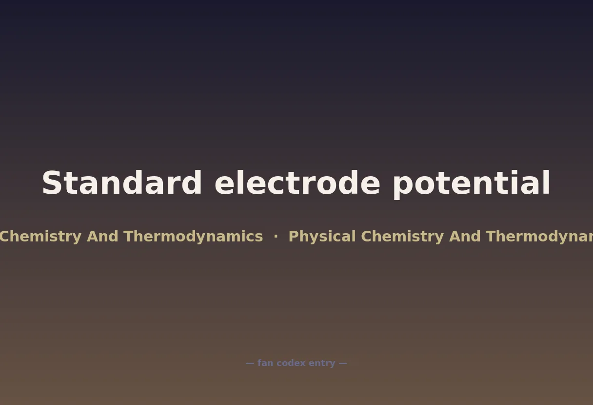 Standard electrode potential