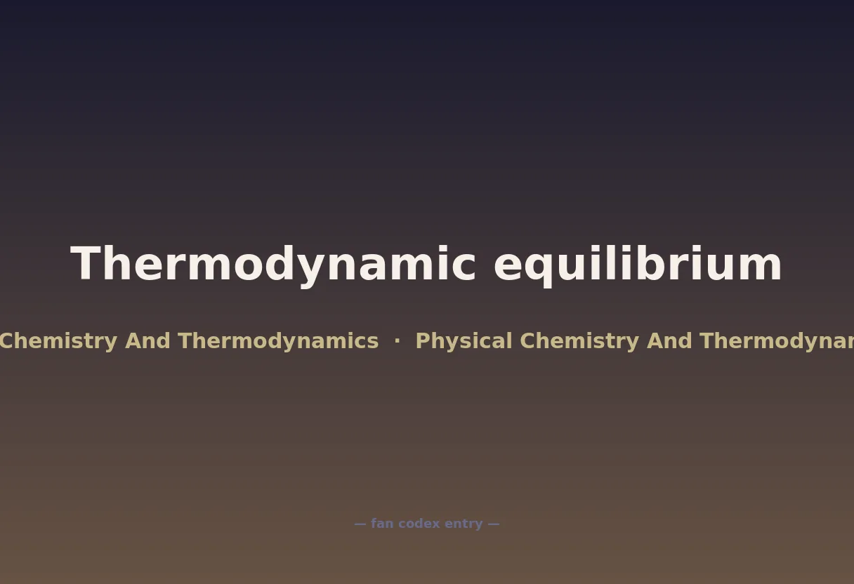 Thermodynamic equilibrium
